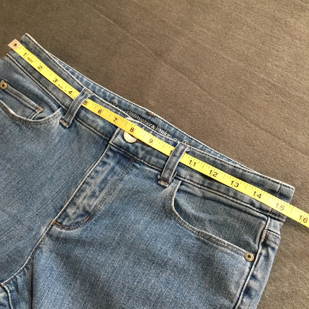 Faded Denim Capris Size 6 Christopher & Banks - Picture 12 of 15